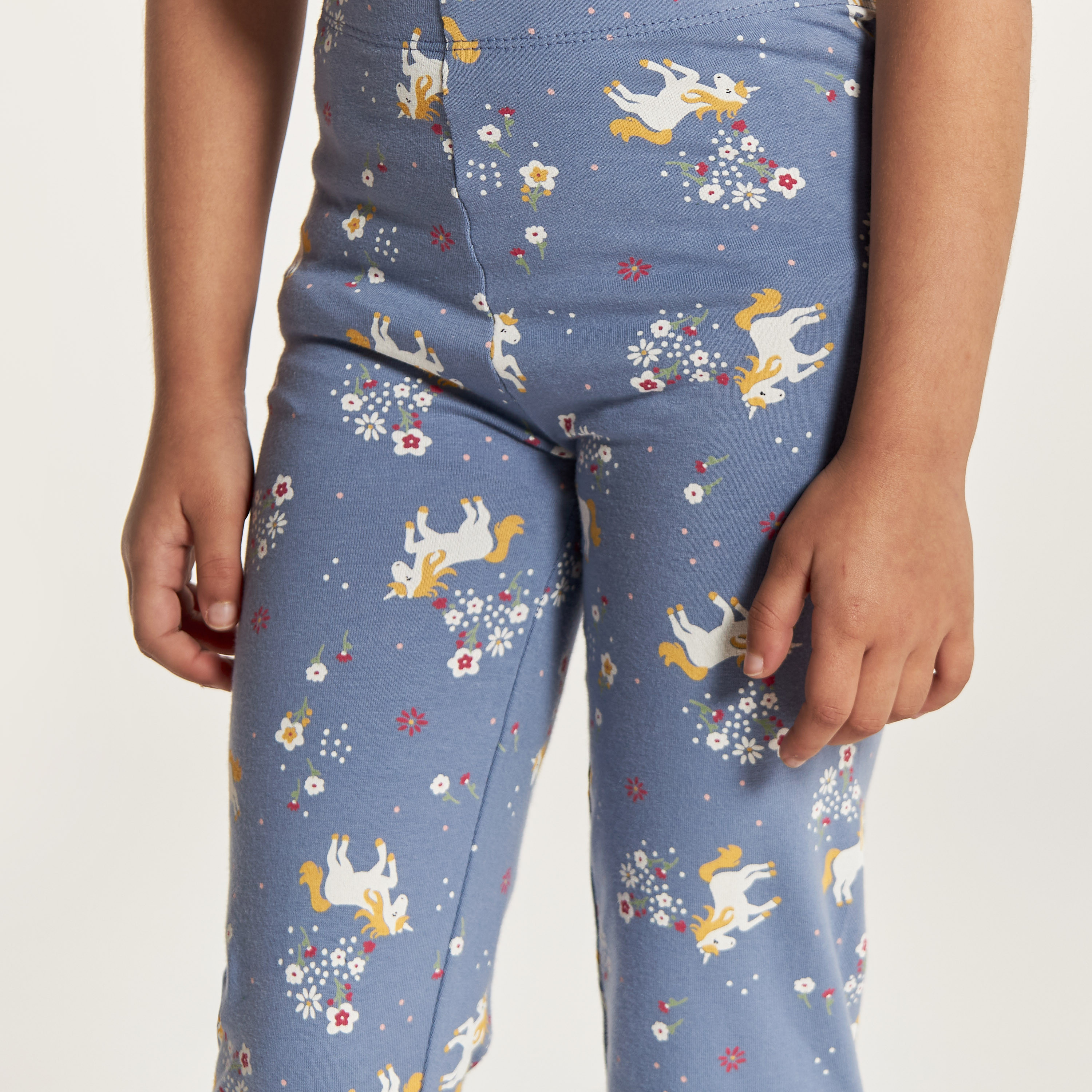 Juniors All Over Unicorn Print Leggings with Elasticised Waistband-baby-girls-clothing-bottoms-leggings-image-3