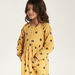 Juniors All Over Print Dress with Henley Neck and Long Sleeves-Dresses%2C Gowns and Frocks-thumbnailMobile-2