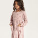Juniors Unicorn Print Henley Neck A-line Dress with Long Sleeves-Dresses%2C Gowns and Frocks-thumbnail-2