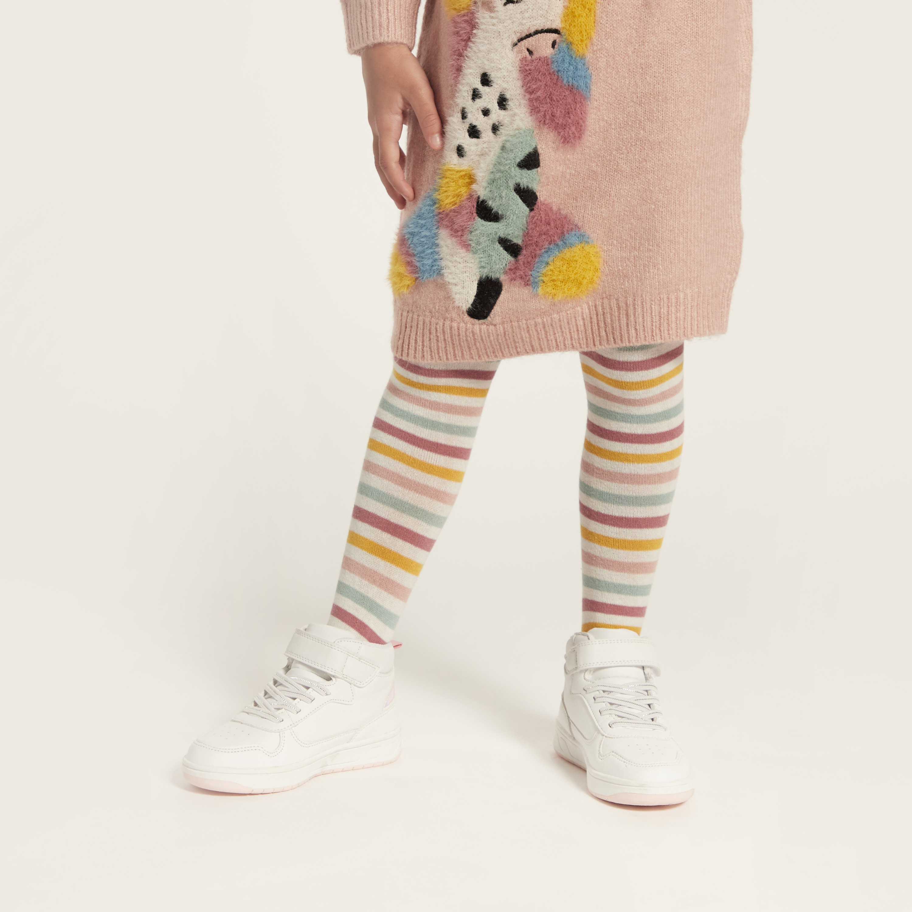 Juniors Unicorn Sweat Dress and Striped Stockings Set-girls-clothing-dressesandjumpsuits-image-4