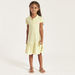 Juniors Printed Polo Dress with Short Sleeves and Flounce Hem-Dresses%2C Gowns and Frocks-thumbnailMobile-1