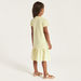 Juniors Printed Polo Dress with Short Sleeves and Flounce Hem-Dresses%2C Gowns and Frocks-thumbnailMobile-3