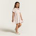Juniors Floral Print Dress with Peter Pan Collar and Short Sleeves-Dresses%2C Gowns and Frocks-thumbnail-0