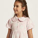 Juniors Floral Print Dress with Peter Pan Collar and Short Sleeves-Dresses%2C Gowns and Frocks-thumbnail-2
