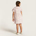 Juniors Floral Print Dress with Peter Pan Collar and Short Sleeves-Dresses%2C Gowns and Frocks-thumbnailMobile-3