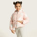 Juniors Floral Print Puffer Jacket with Hood and Pockets-Coats and Jackets-thumbnailMobile-2