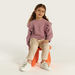 Juniors Bunny Applique Sweatshirt with Ruffle Detail and Long Sleeves-Sweaters and Cardigans-thumbnailMobile-0