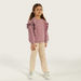 Juniors Bunny Applique Sweatshirt with Ruffle Detail and Long Sleeves-Sweaters and Cardigans-thumbnail-1