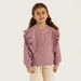 Juniors Bunny Applique Sweatshirt with Ruffle Detail and Long Sleeves-Sweaters and Cardigans-thumbnail-2