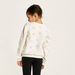 Juniors Printed Sweatshirt with Long Sleeves and Ruched Detail-Sweatshirts-thumbnailMobile-4