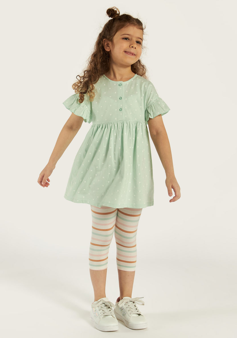 Juniors All-Over Printed Dress and Leggings Set-Clothes Sets-image-1