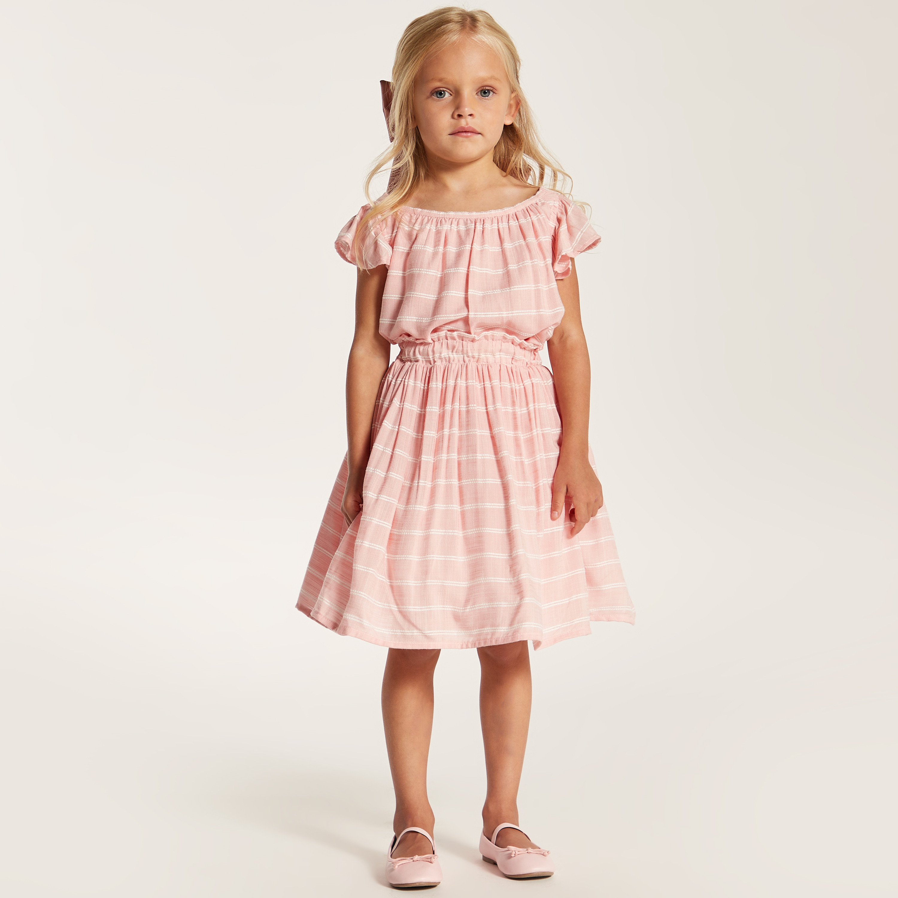 تنورة مخططة بخصر مطاطي من جونيورز-girls-clothing-bottoms-skirts-image-1