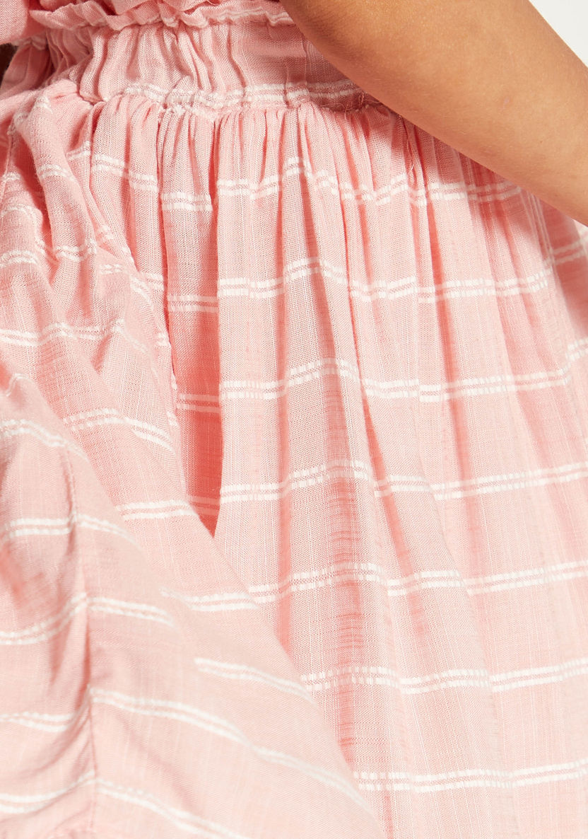 Juniors Striped Skirt with Elasticated Waistband-Skirts-image-2