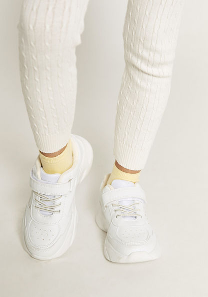 Juniors Textured Leggings with Elasticated Waistband-Leggings-image-3