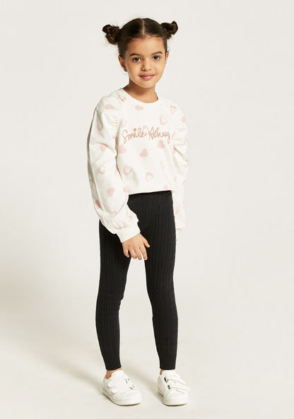 Juniors Ribbed Leggings with Elasticated Waistband
