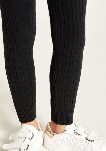 Juniors Ribbed Leggings with Elasticated Waistband