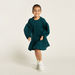 Juniors Textured Dress with Bow Accent and Flounce Hem-Dresses%2C Gowns and Frocks-thumbnailMobile-1