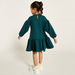 Juniors Textured Dress with Bow Accent and Flounce Hem-Dresses%2C Gowns and Frocks-thumbnailMobile-3