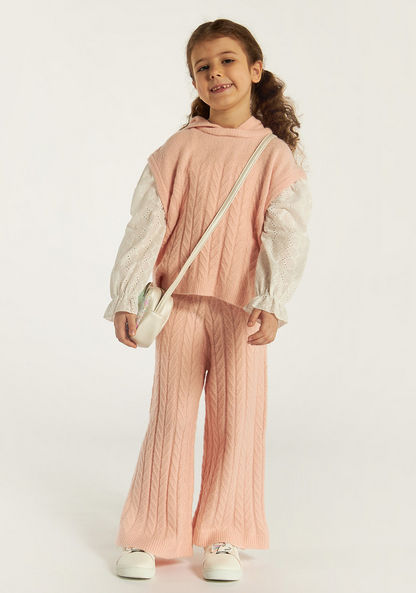 Textured Hooded Top and Pants Set
