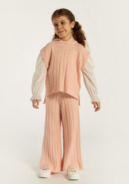 Textured Hooded Top and Pants Set
