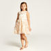 Juniors Lace Textured Sleeveless A-line Dress with Bow Accent-Dresses%2C Gowns and Frocks-thumbnail-0