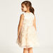Juniors Lace Textured Sleeveless A-line Dress with Bow Accent-Dresses%2C Gowns and Frocks-thumbnail-3