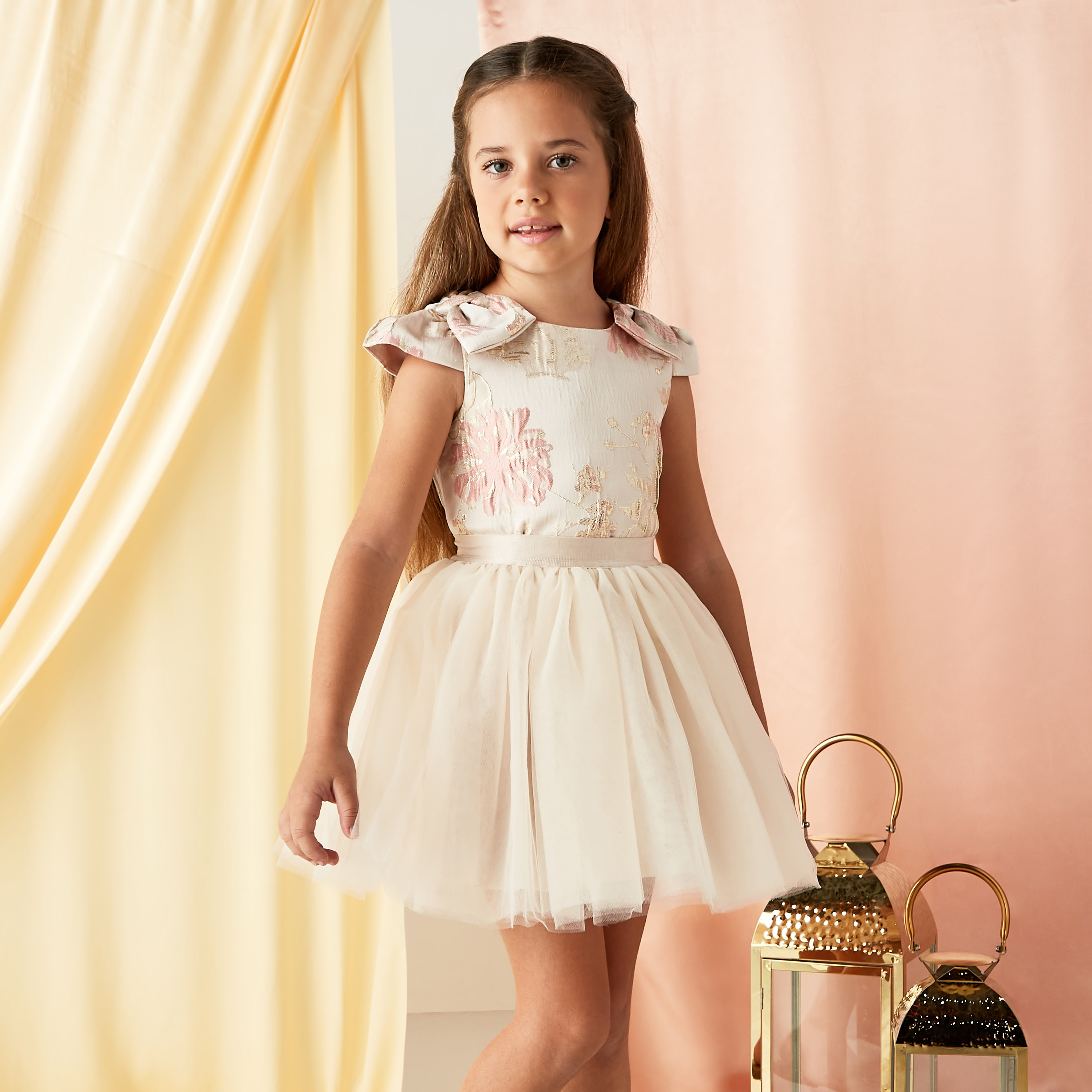 Juniors Bow Accented Top and Skirt Set-baby-girls-clothing-setsandcoords-image-2