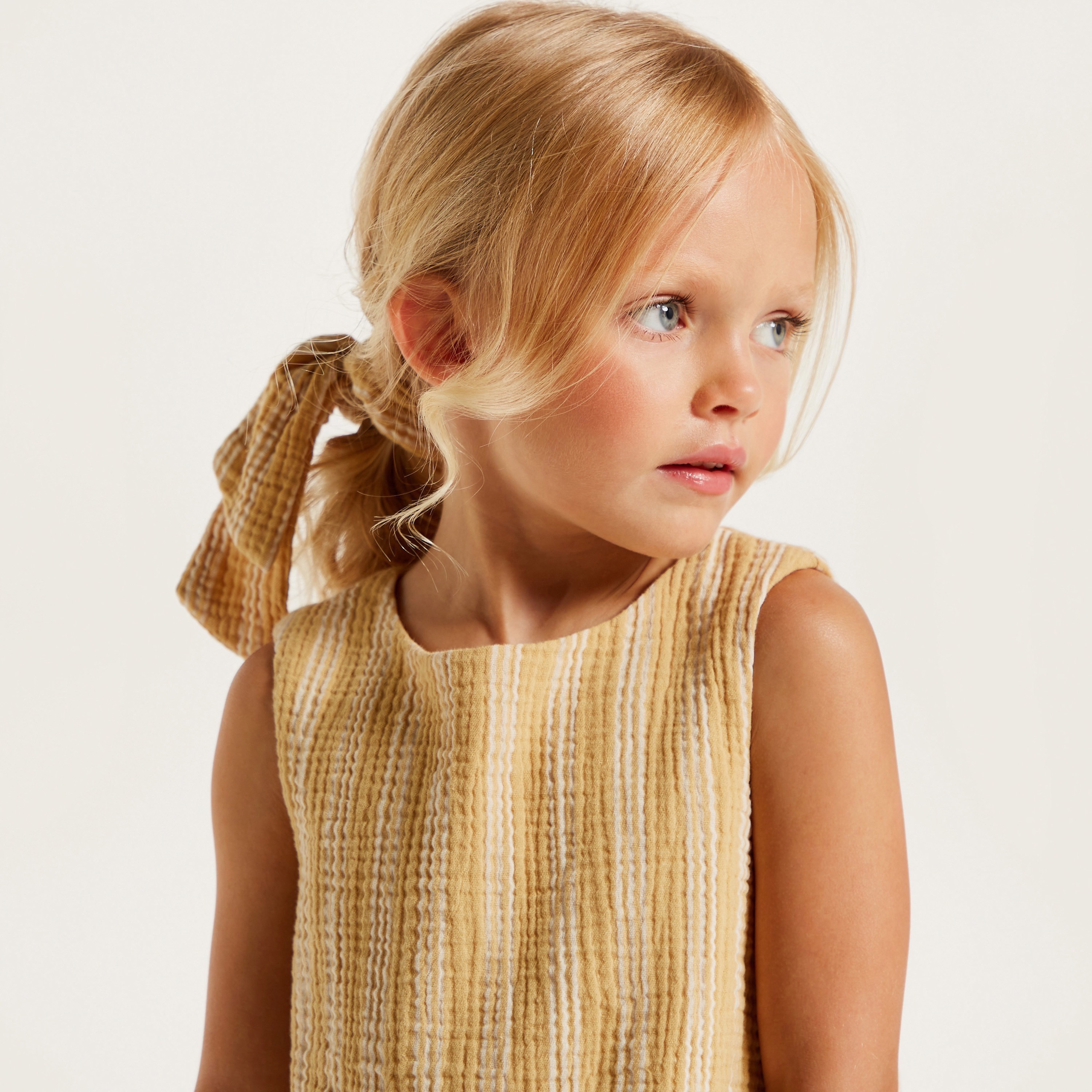 Eligo Striped Sleeveless A-line Top with Button Closure-girls-clothing-blousesandshirts-image-3