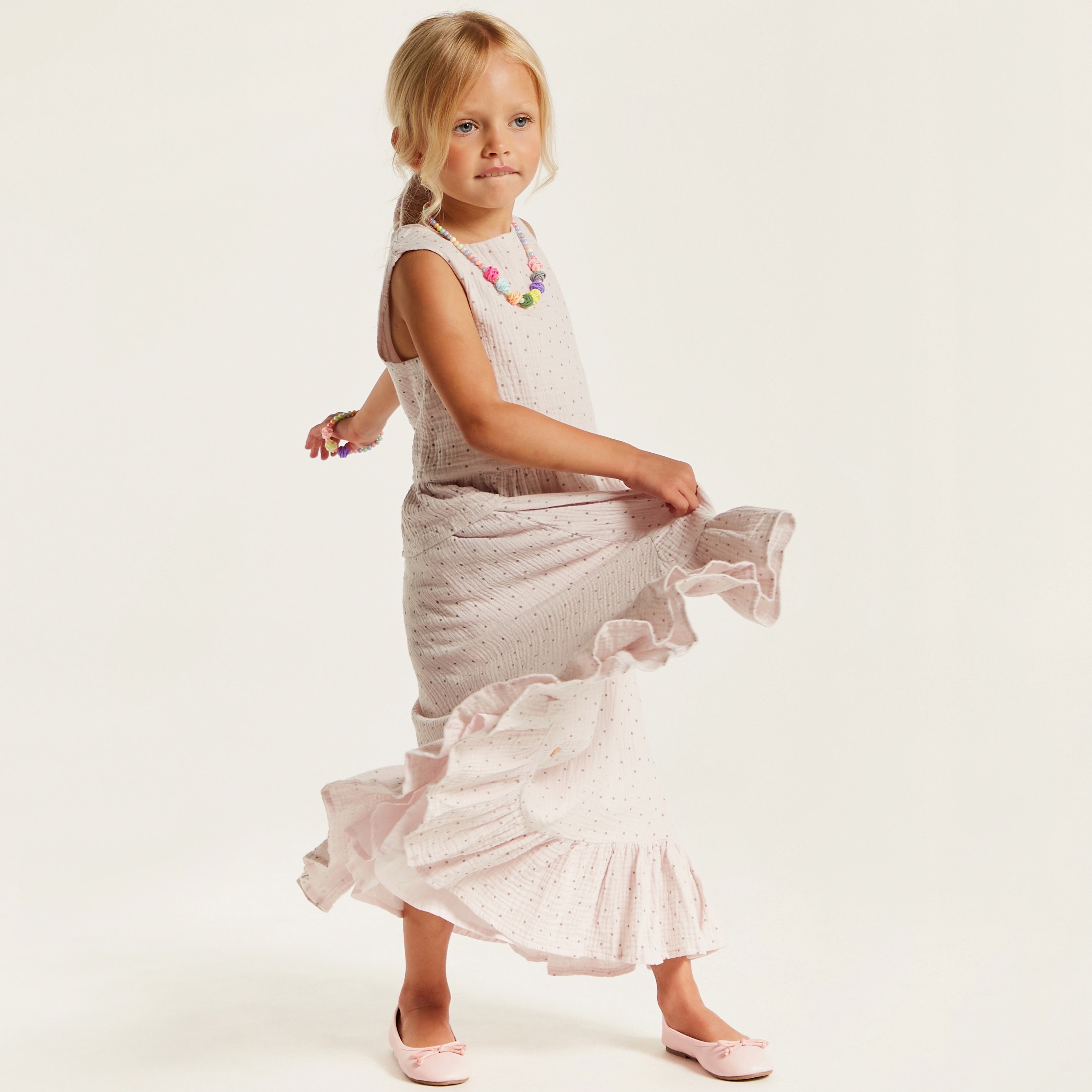 Eligo Printed Sleeveless A-line Top with Button Closure-girls-clothing-blousesandshirts-image-2