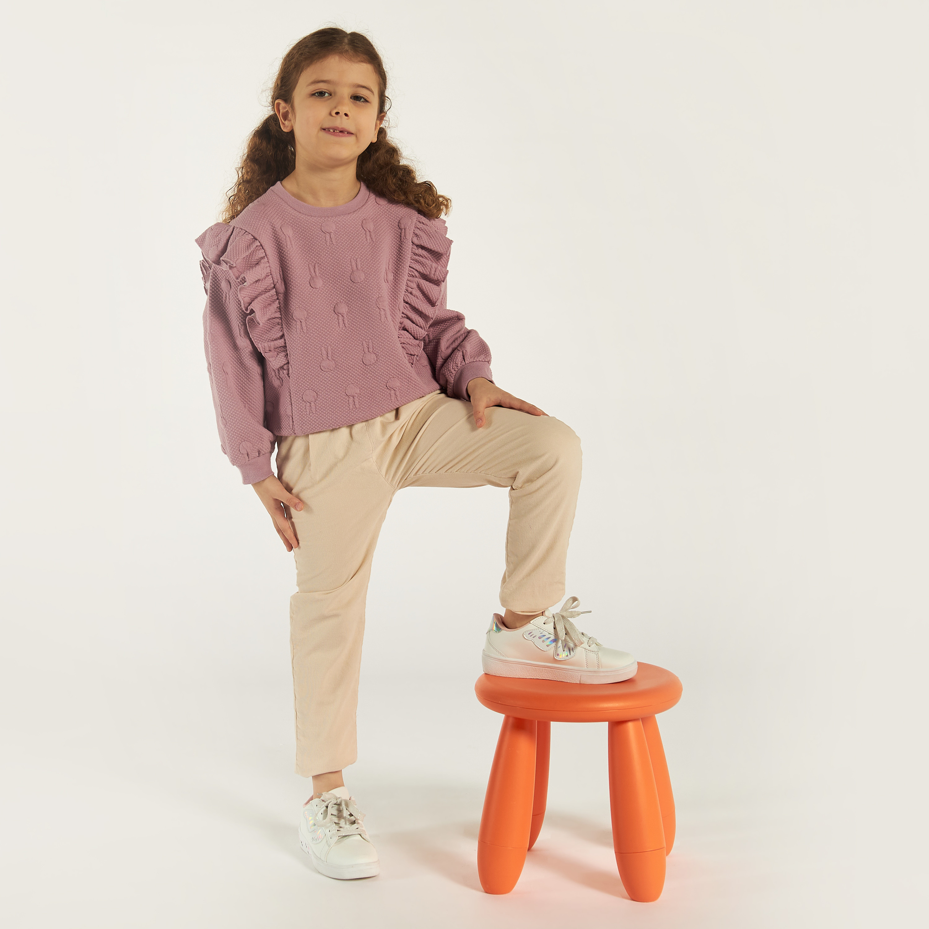 Eligo Solid Pants with Drawstring Closure and Pockets-girls-clothing-bottoms-trousers-image-1