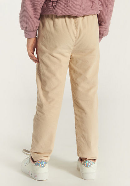 Eligo Solid Pants with Drawstring Closure and Pockets-Pants-image-4