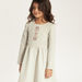 Eligo Embroidered Dress with Long Sleeves and Zip Closure-Dresses%2C Gowns and Frocks-thumbnailMobile-2