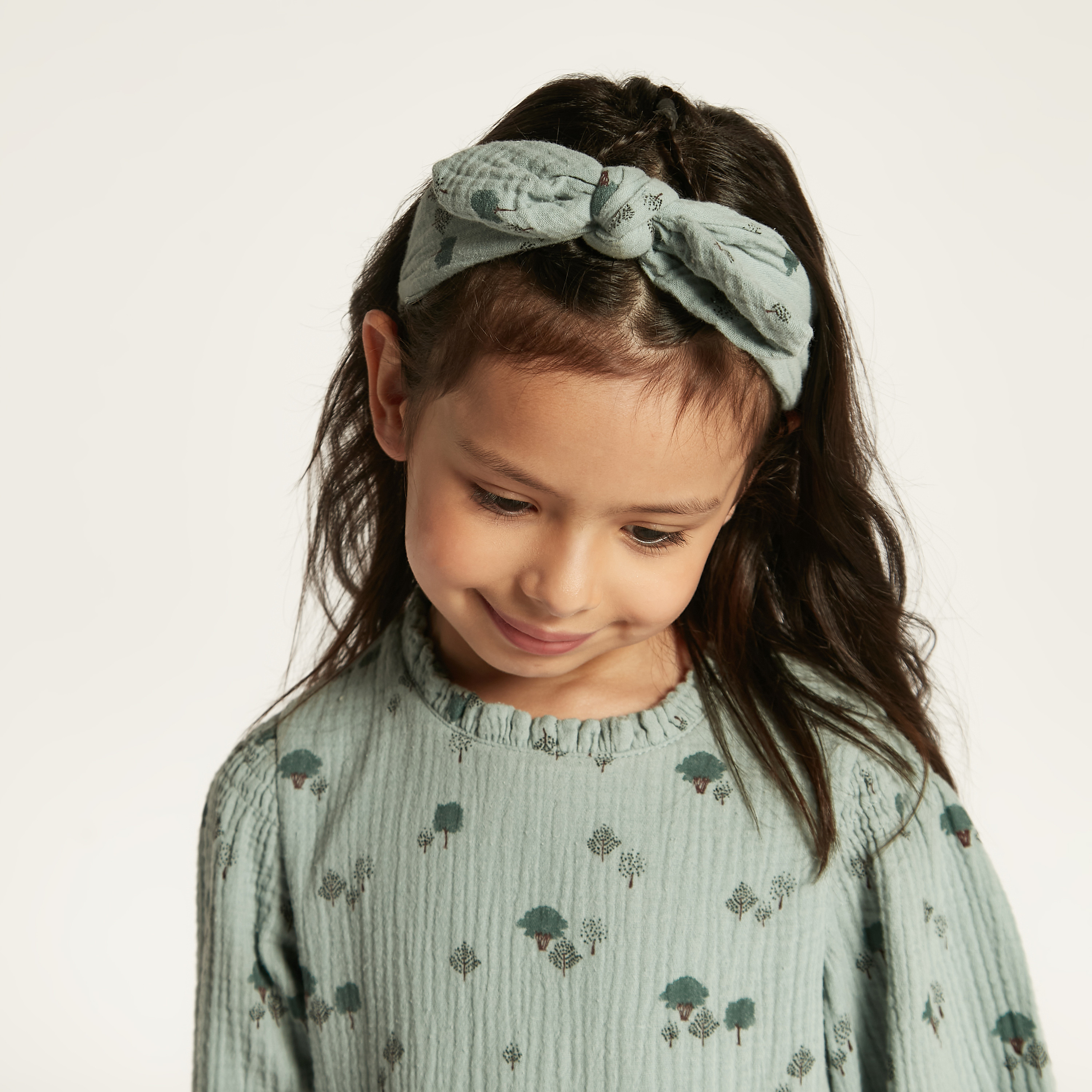 Eligo Printed Round Neck Dress with Long Sleeves-girls-clothing-dressesandjumpsuits-image-4