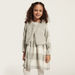 Eligo Checked Dress with Plush Textured Sleeveless Jacket Set-Dresses%2C Gowns and Frocks-thumbnail-1
