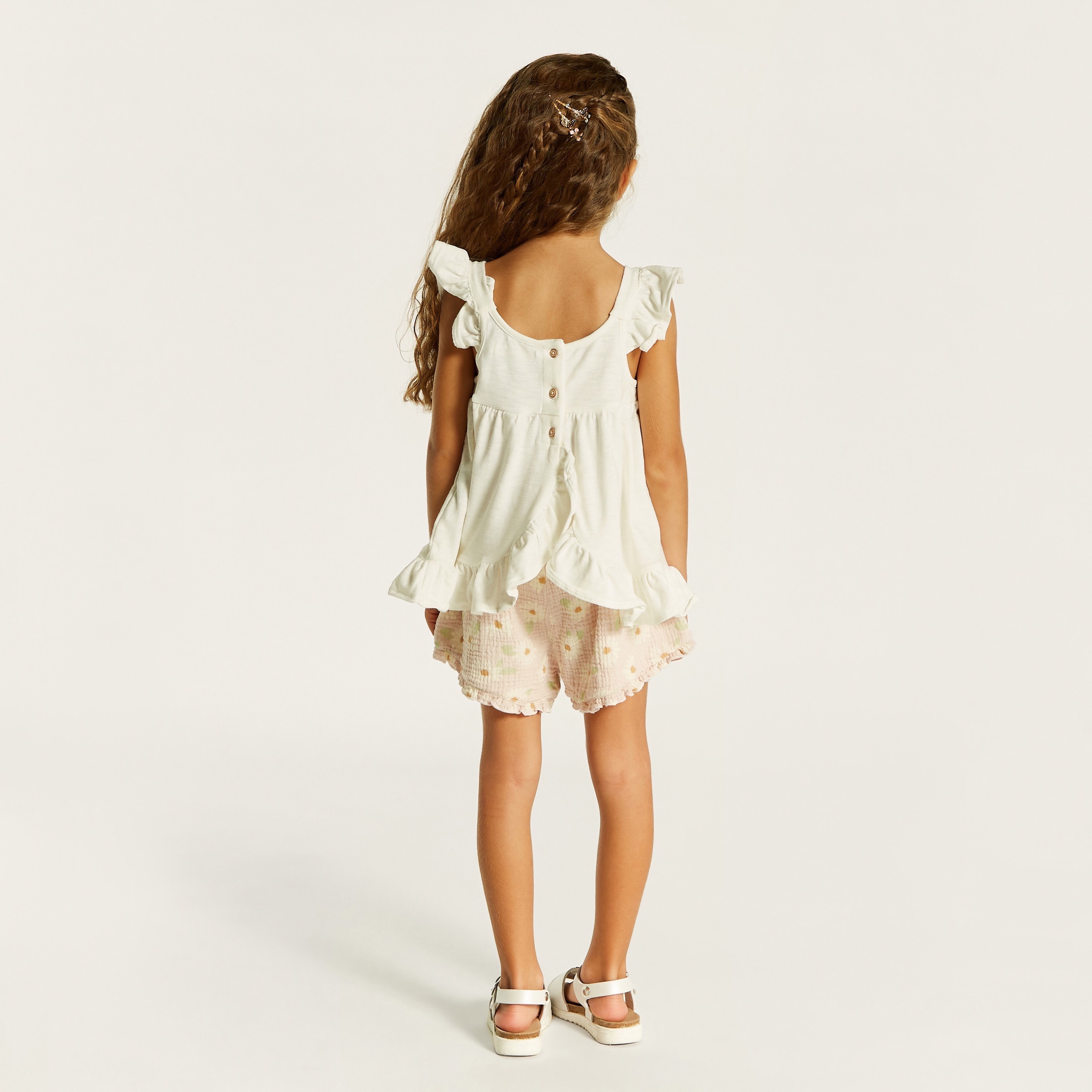 Eligo Ruffled Sleeveless Top and Printed Shorts Set-baby-girls-clothing-setsandcoords-image-5