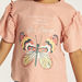 Lee Cooper Butterfly Print Top with Short Sleeves-T Shirts-thumbnailMobile-2