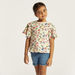 Lee Cooper Floral Print Crew Neck T-shirt with Short Sleeves-T Shirts-thumbnailMobile-1