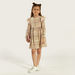 Lee Cooper Checked Dress with Long Sleeves and Ruffle Detail-Dresses%2C Gowns and Frocks-thumbnailMobile-0
