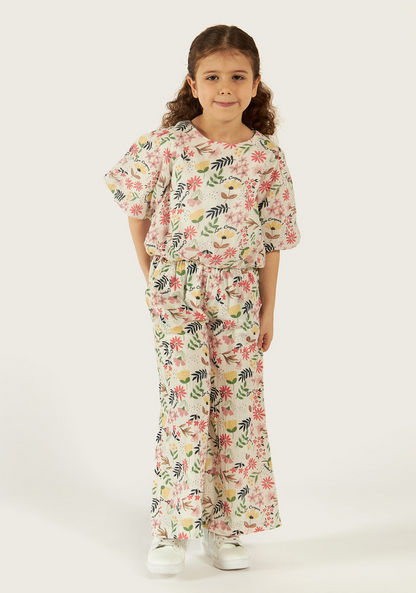 Lee Cooper Floral Print Top and Pants Set-Clothes Sets-image-1