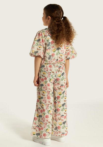Lee Cooper Floral Print Top and Pants Set-Clothes Sets-image-4