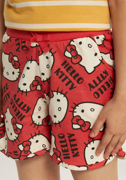Sanrio Hello Kitty Print Shorts with Elasticated Waistband
