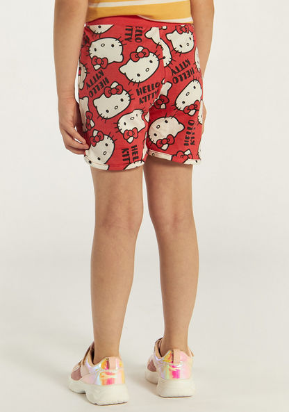 Sanrio Hello Kitty Print Shorts with Elasticated Waistband