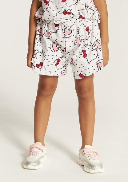Sanrio Hello Kitty Print T-shirt and Shorts Set-Clothes Sets-image-2