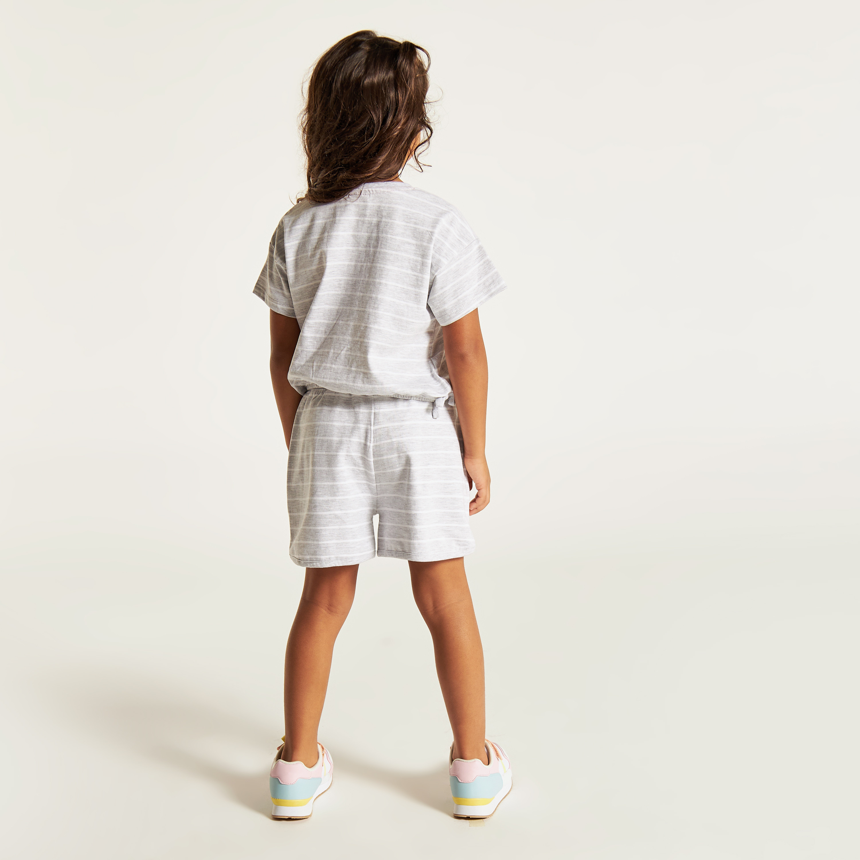 Sanrio Hello Kitty Applique Crew Neck T-shirt and Shorts Set-baby-girls-clothing-setsandcoords-image-5