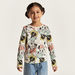Disney All Over Minnie Mouse Print T-shirt with Round Neck and Long Sleeves-T Shirts-thumbnail-1