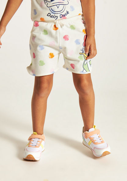 Daisy Duck Print Shorts with Elasticated Waistband and Pockets