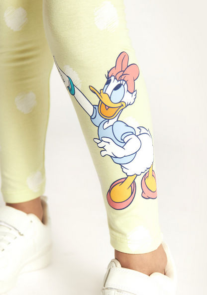 Disney Daisy Duck Mid-Rise Leggings with Elasticated Waistband-Leggings-image-2