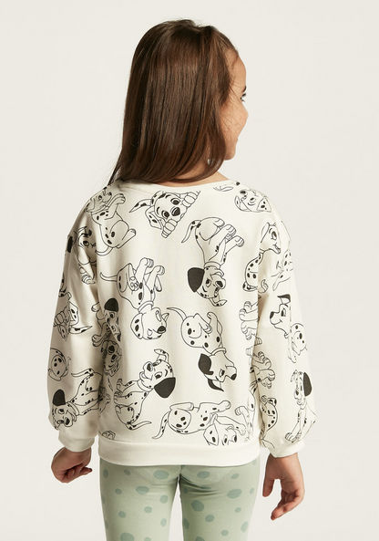 Disney Dalmatian Round Neck Sweatshirt with Long Sleeves