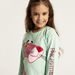 Pink Panther Print T-shirt with Round Neck and Long Sleeves-T Shirts-thumbnailMobile-2
