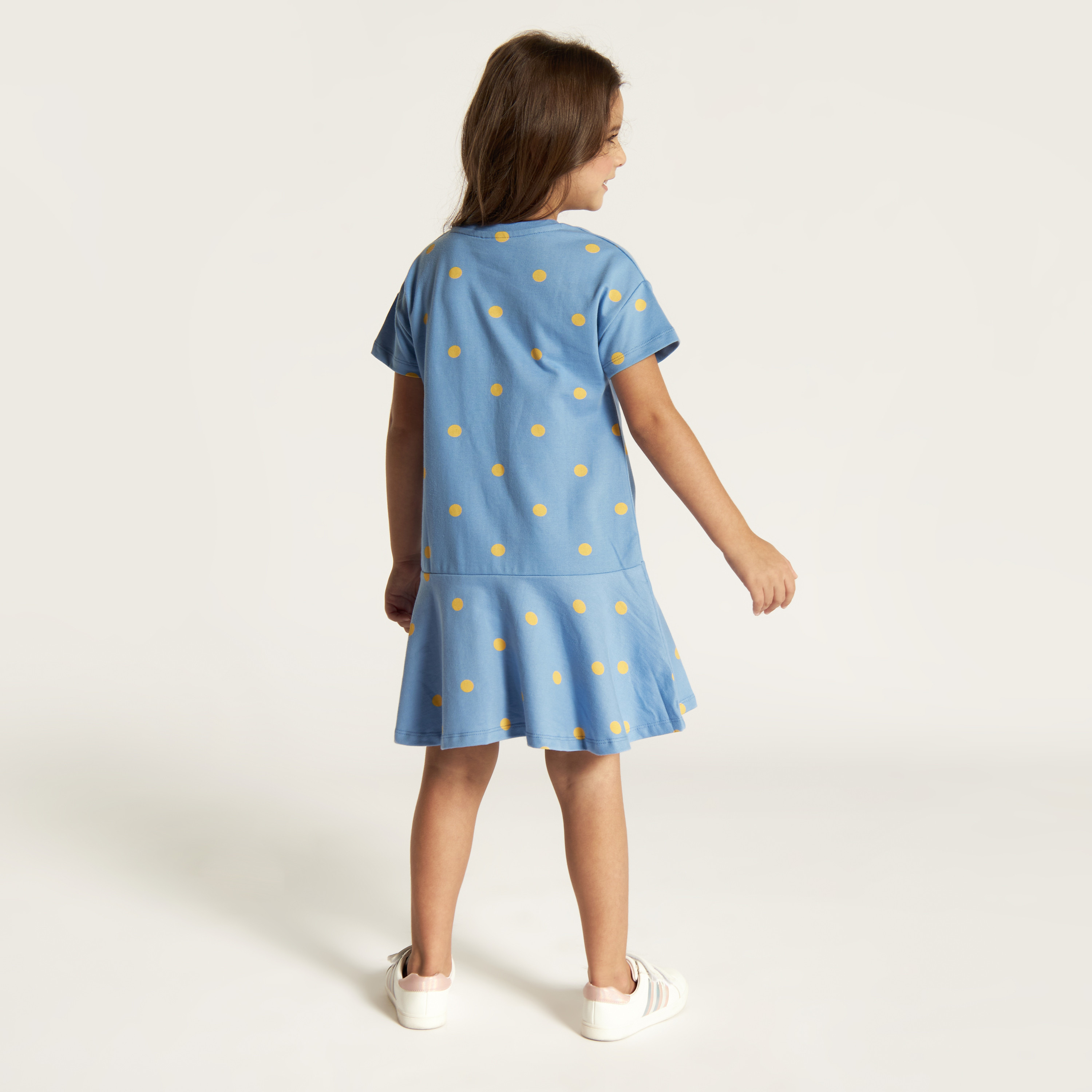 Sanrio Hello Kitty Print Drop Waist Dress with Short Sleeves-girls-clothing-dressesandjumpsuits-image-4